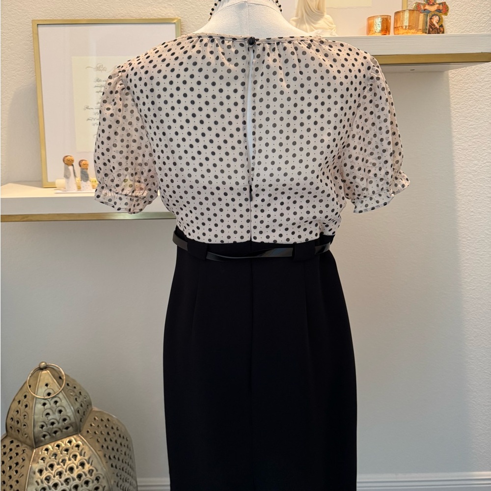 Italian midi dress 🇮🇹 Beige and Black - Picture 5 of 7